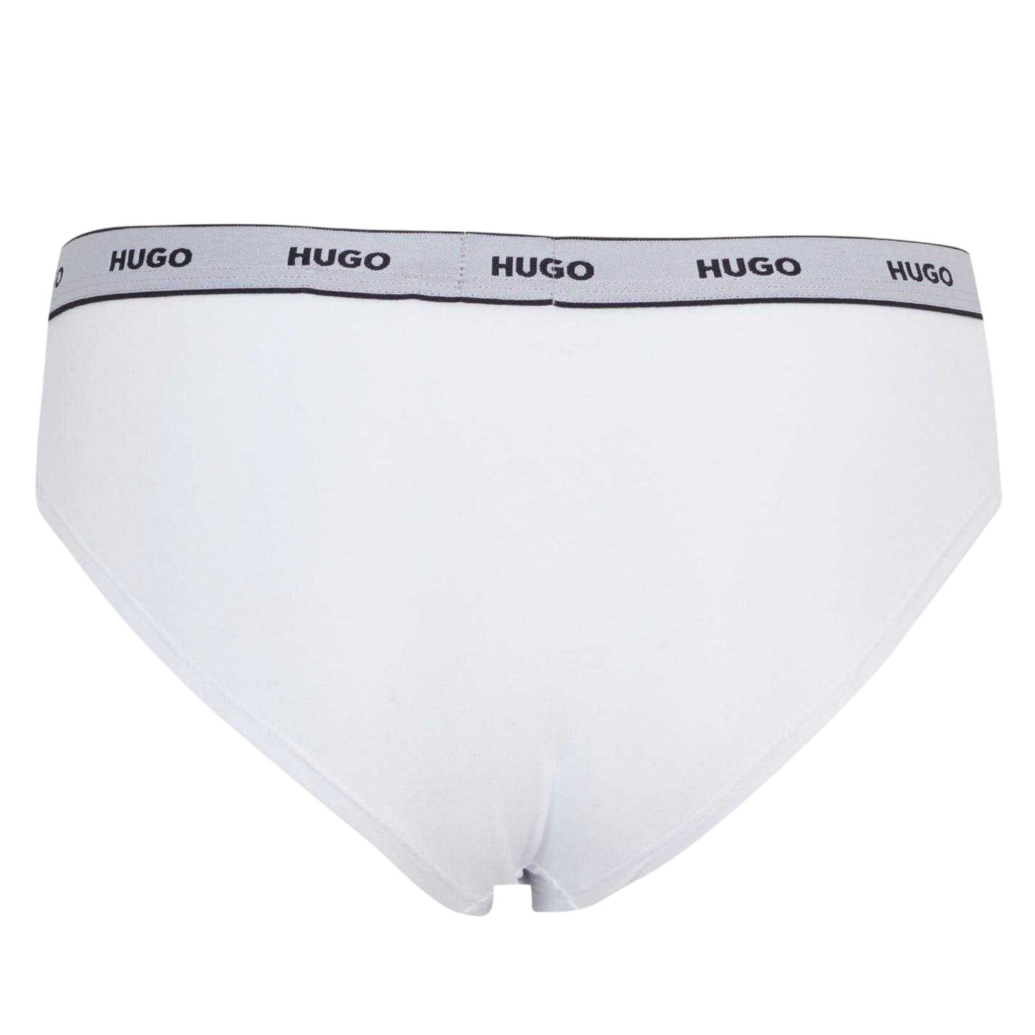 White - Back - Hugo Boss Mens Stripe Cotton Briefs (Pack of 3)