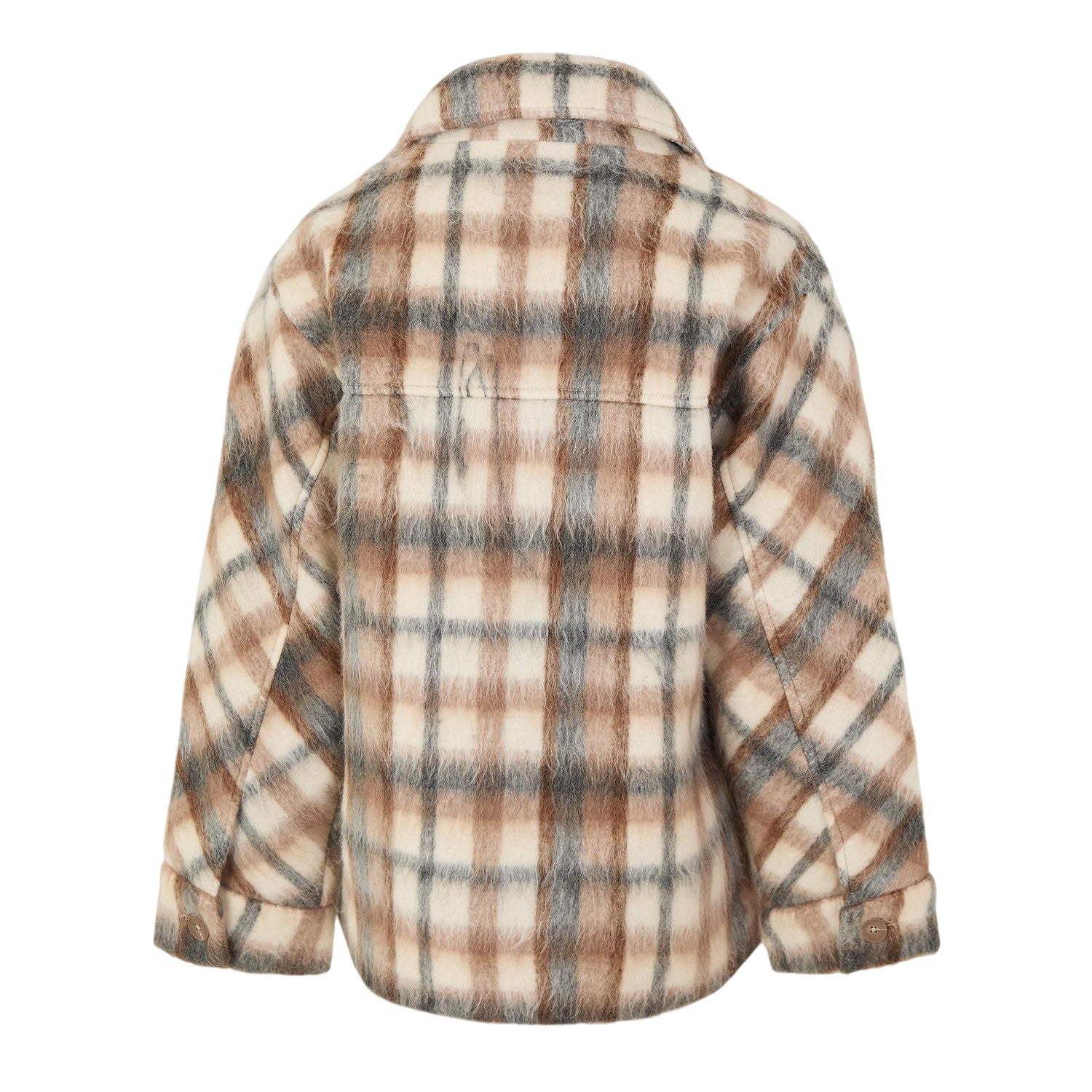 Brown - Back - Nobody´s Child Womens-Ladies Plaid Shirt Jacket