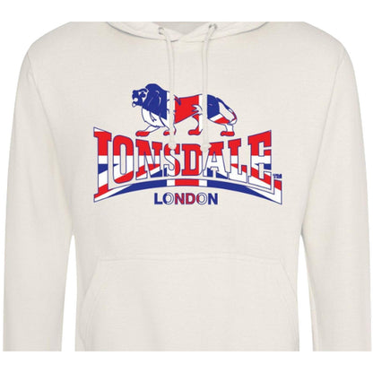 Vanilla - Side - Lonsdale Mens Union Jack Logo Hoodie