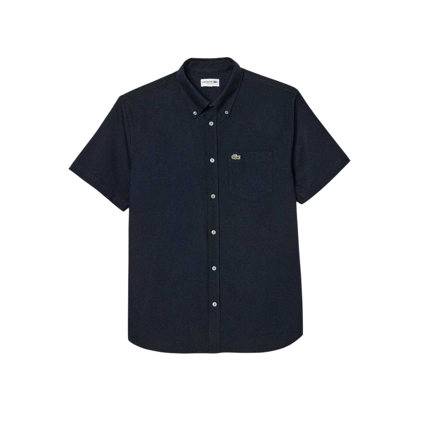 Navy - Front - Lacoste Mens Embroidered Logo Oxford Shirt
