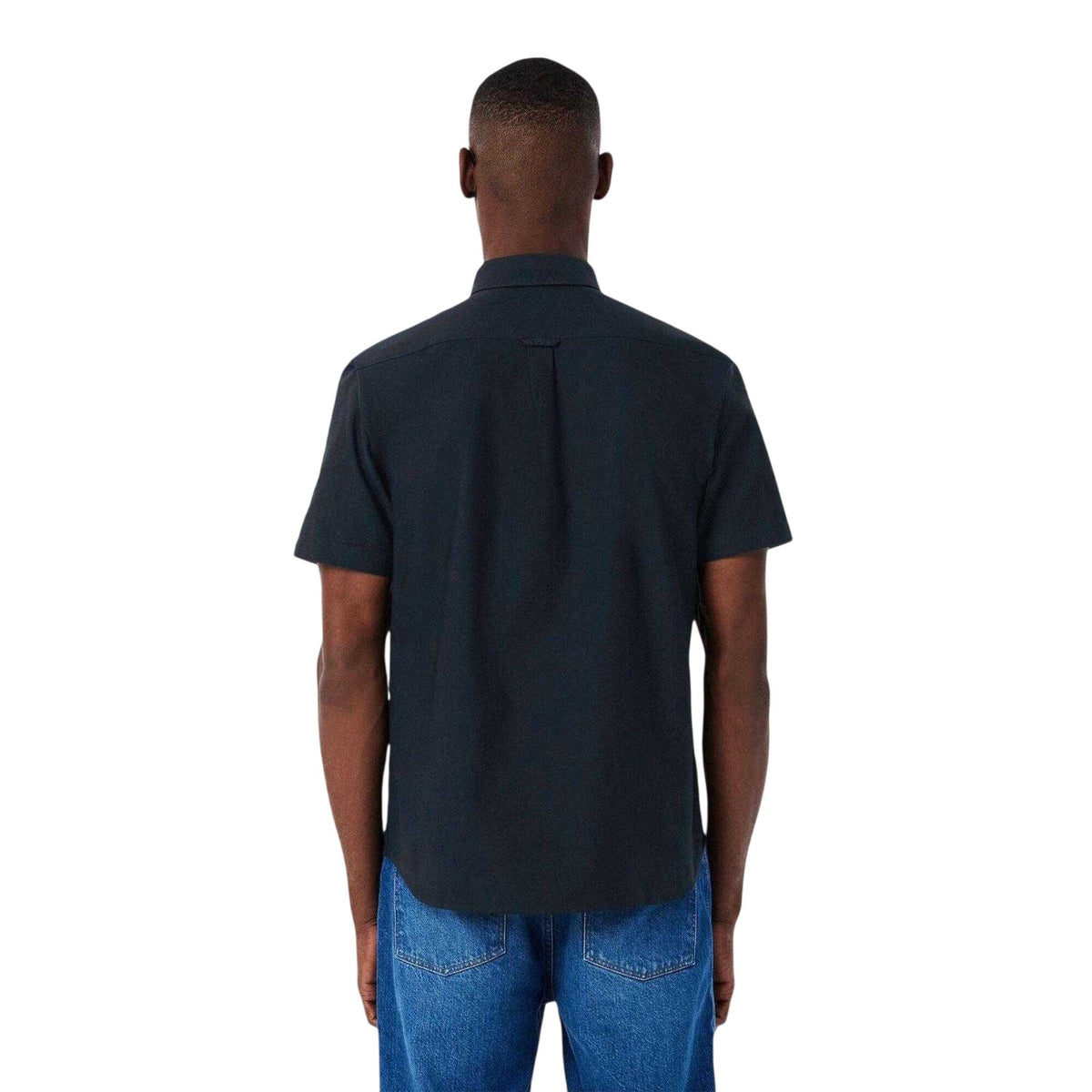 Navy - Back - Lacoste Mens Embroidered Logo Oxford Shirt