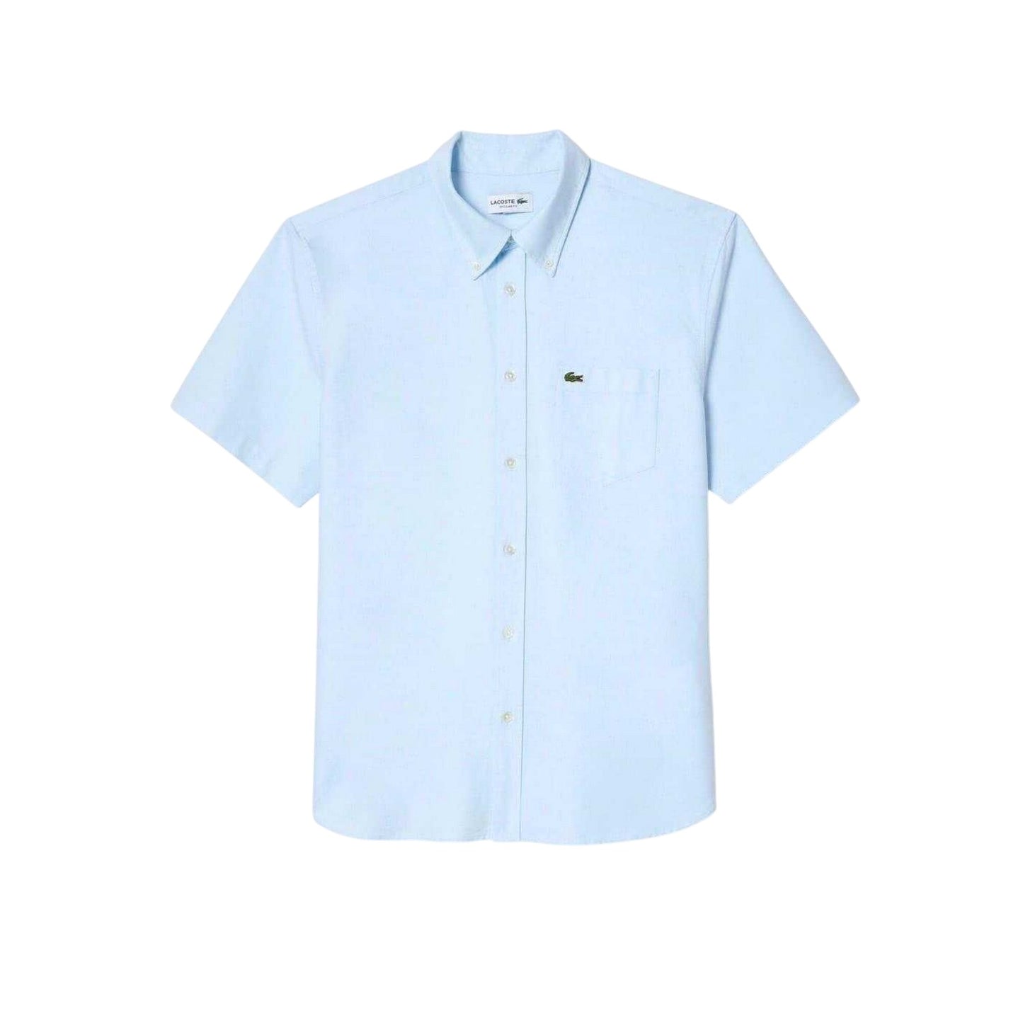 Blue - Front - Lacoste Mens Embroidered Logo Oxford Shirt