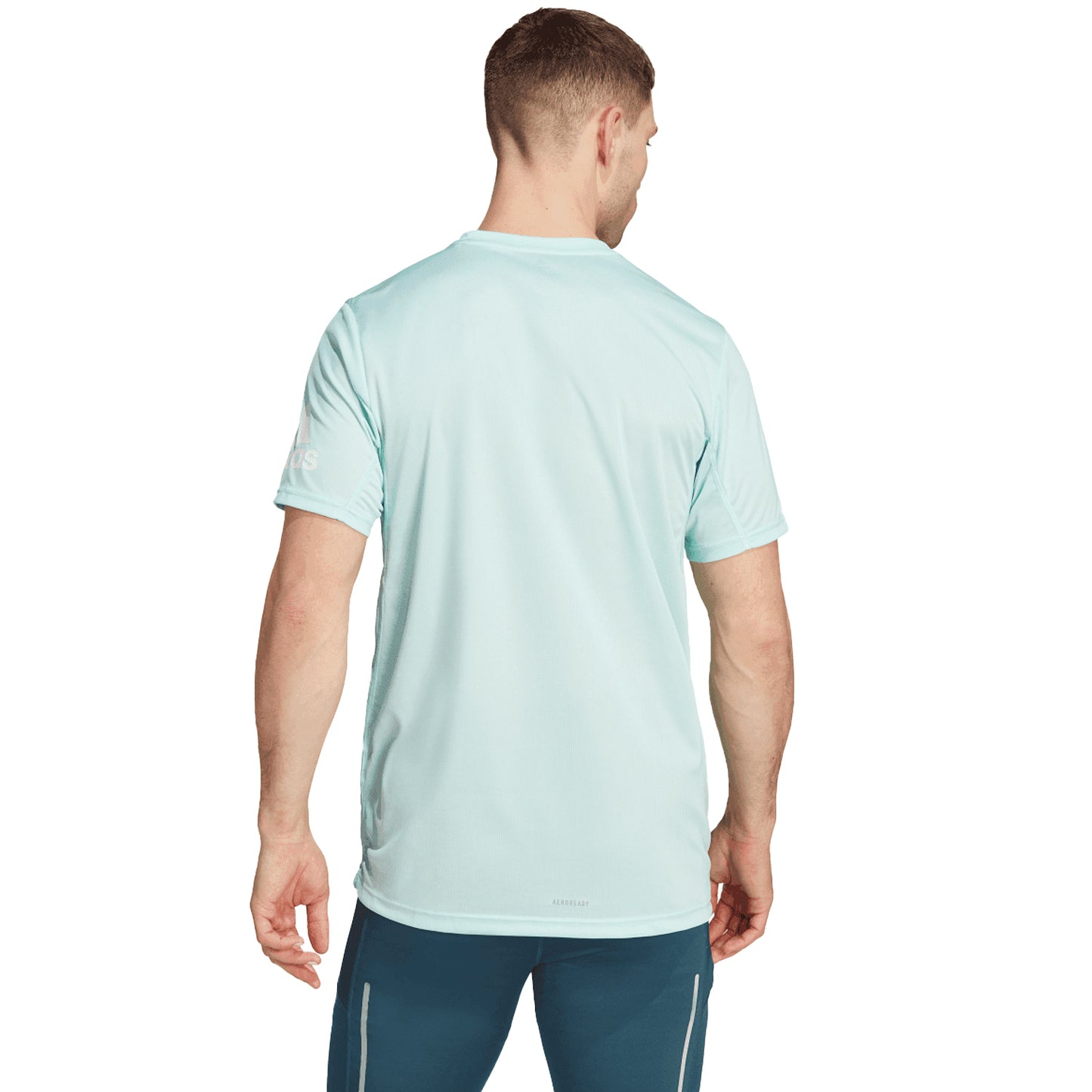 Aqua - Back - Adidas Mens Run It T-Shirt