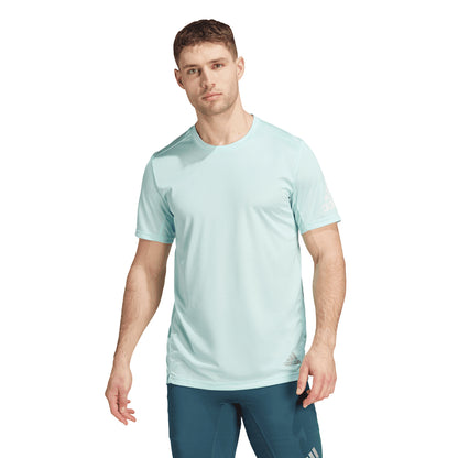 Aqua - Side - Adidas Mens Run It T-Shirt