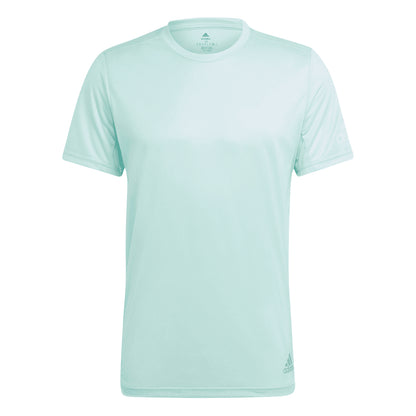 Aqua - Front - Adidas Mens Run It T-Shirt