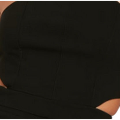 Black - Back - Missy Empire Womens-Ladies Corset Detail Mini Dress