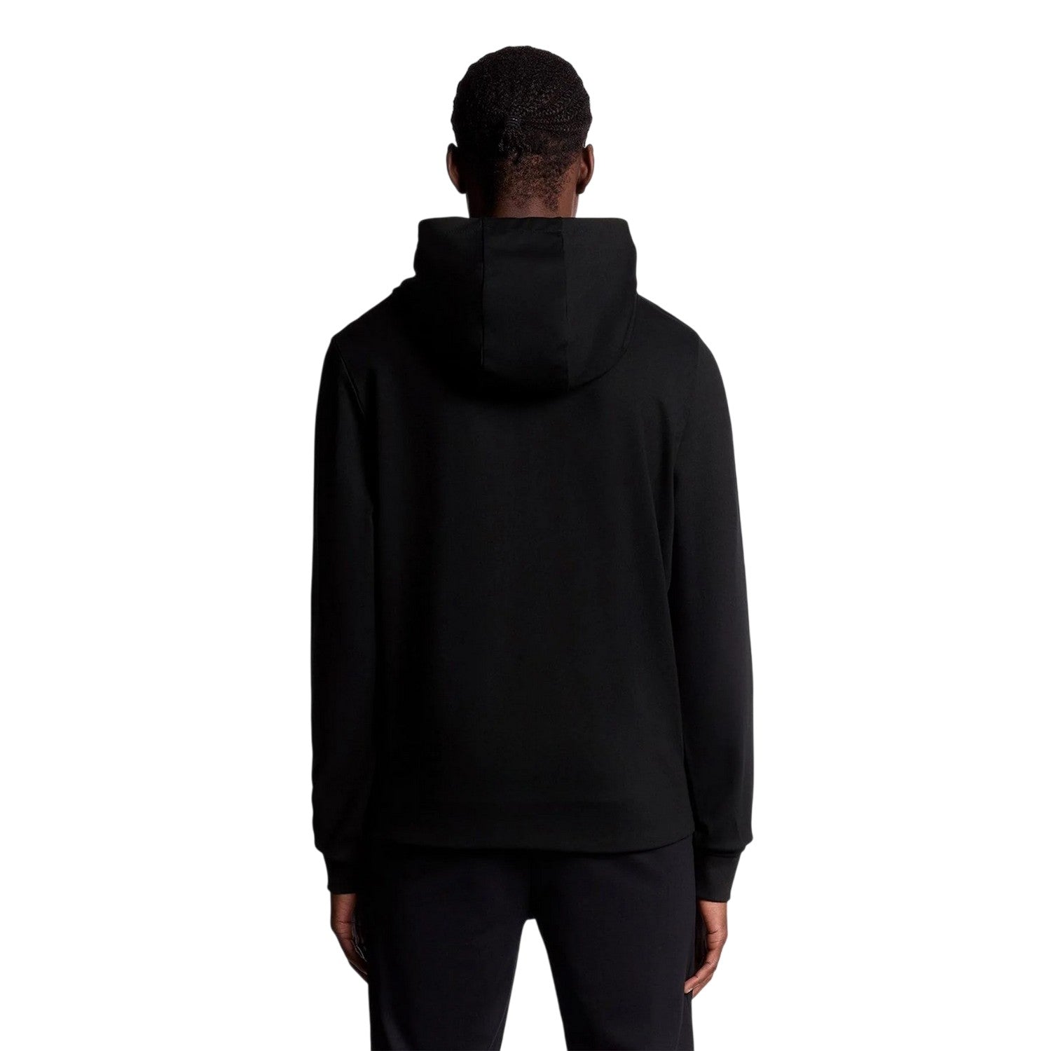Jet Black - Back - Lyle & Scott Mens Fly Fleece Full Zip Hoodie