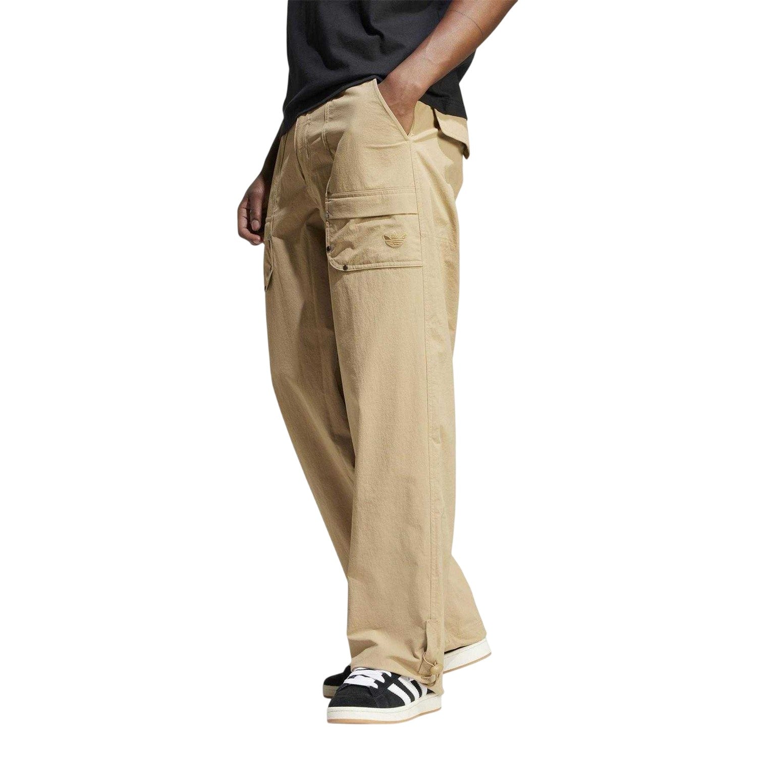 Brown - Side - Adidas Mens Originals Cargo Trousers