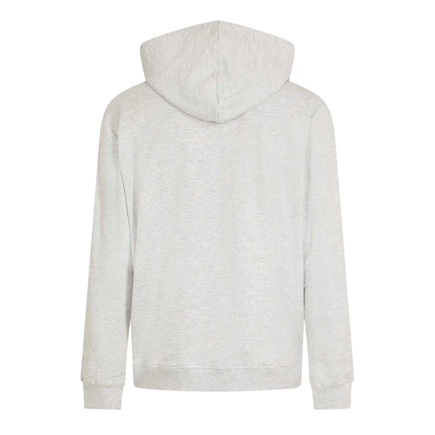 Grey Melange - Back - Aquascutum Mens Logo Regular Full Zip Hoodie