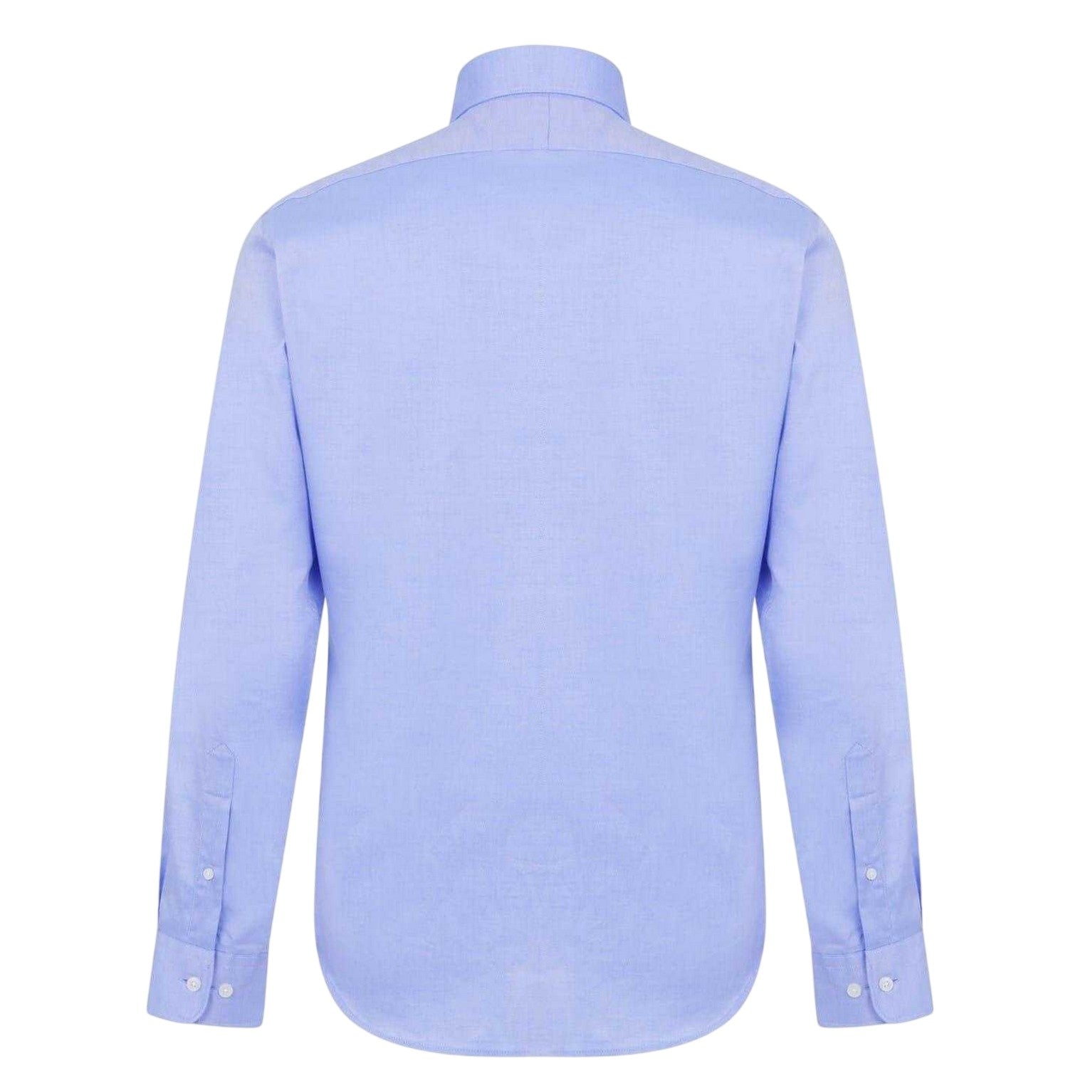 Blue - Back - Haines and Bonner Mens Cotton Twill Long-Sleeved Shirt