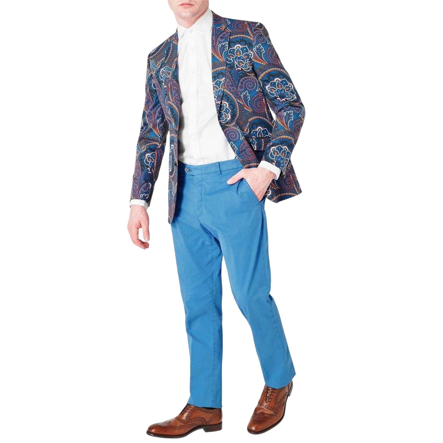 White - Lifestyle - Haines and Bonner Mens Cotton Twill Long-Sleeved Shirt