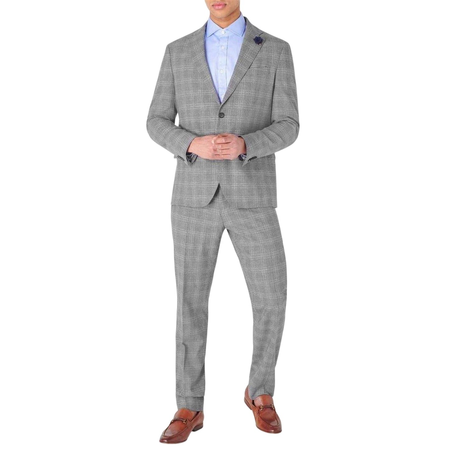 Blue - Lifestyle - Haines and Bonner Mens Cotton Twill Long-Sleeved Shirt