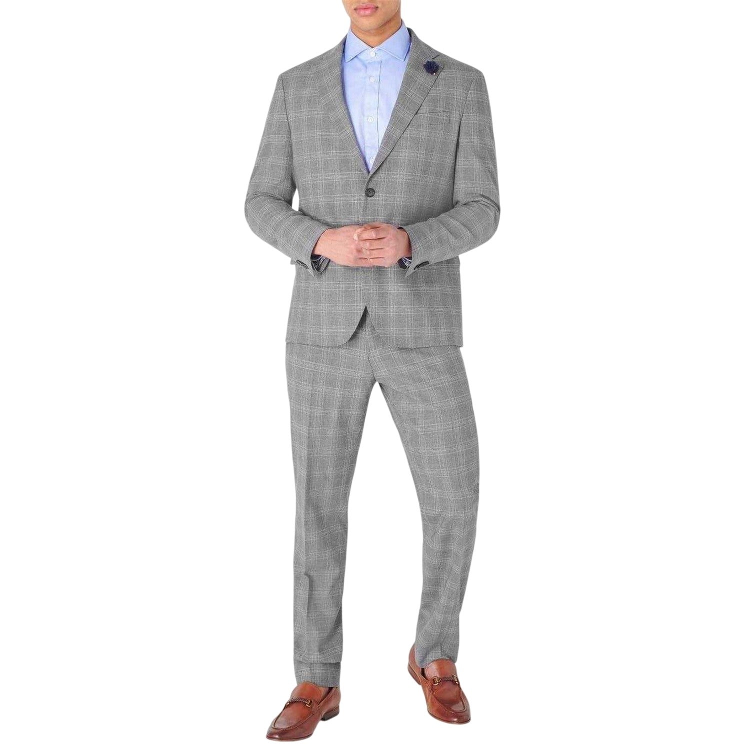 Blue - Lifestyle - Haines and Bonner Mens Cotton Twill Long-Sleeved Shirt