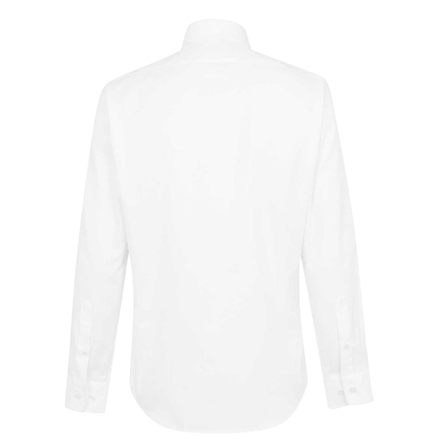 White - Back - Haines and Bonner Mens Cotton Twill Long-Sleeved Shirt