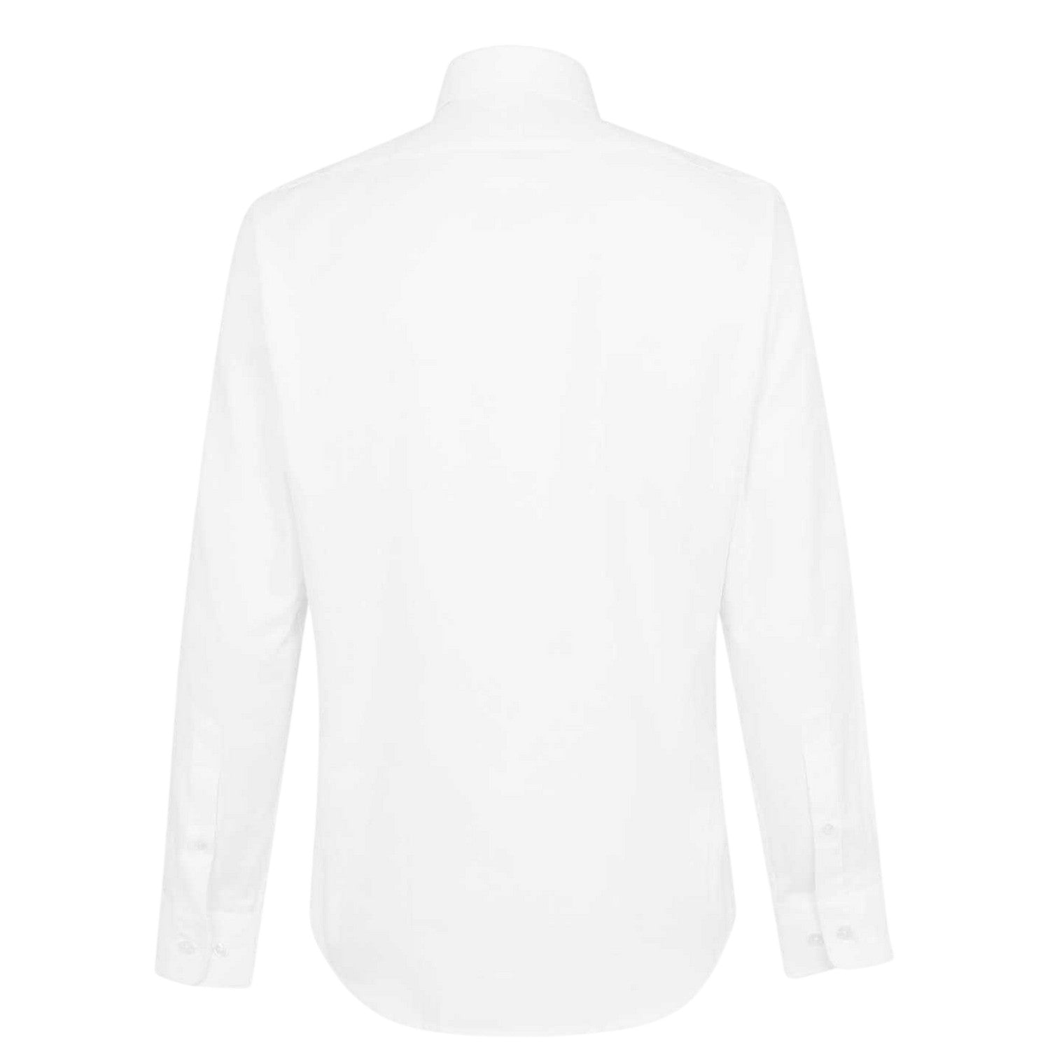 White - Back - Haines and Bonner Mens Cotton Twill Long-Sleeved Shirt
