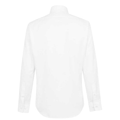White - Back - Haines and Bonner Mens Cotton Twill Long-Sleeved Shirt