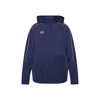 Navy-White - Front - Under Armour Mens Challenger Training Half Zip Jacket