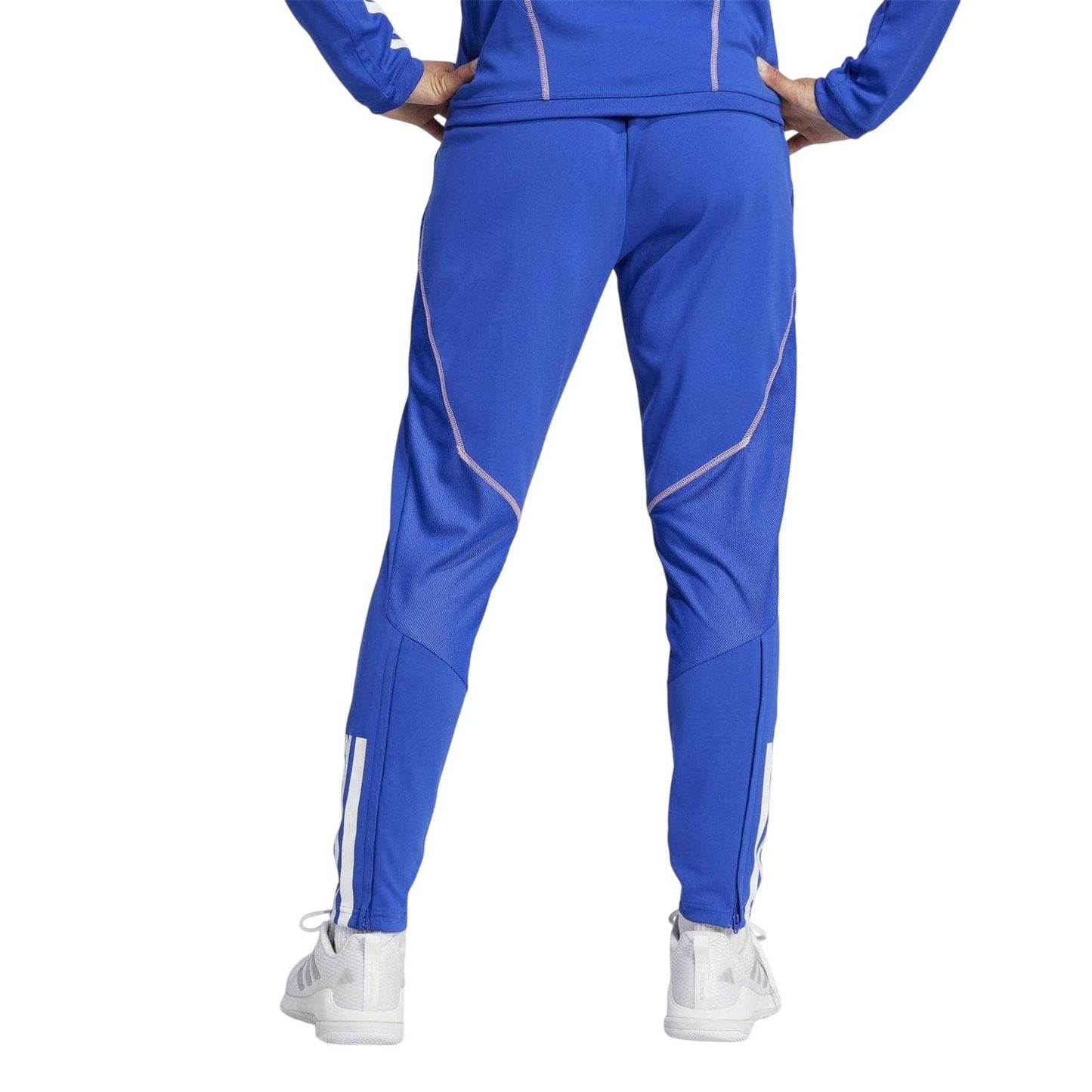 Lucid Blue - Back - Adidas Womens-Ladies France FFR Handball Tracksuit Bottoms