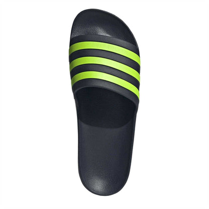 Legend Ink-Lucid Lemon - Lifestyle - Adidas Childrens-Kids Adilette Aqua Striped Sliders