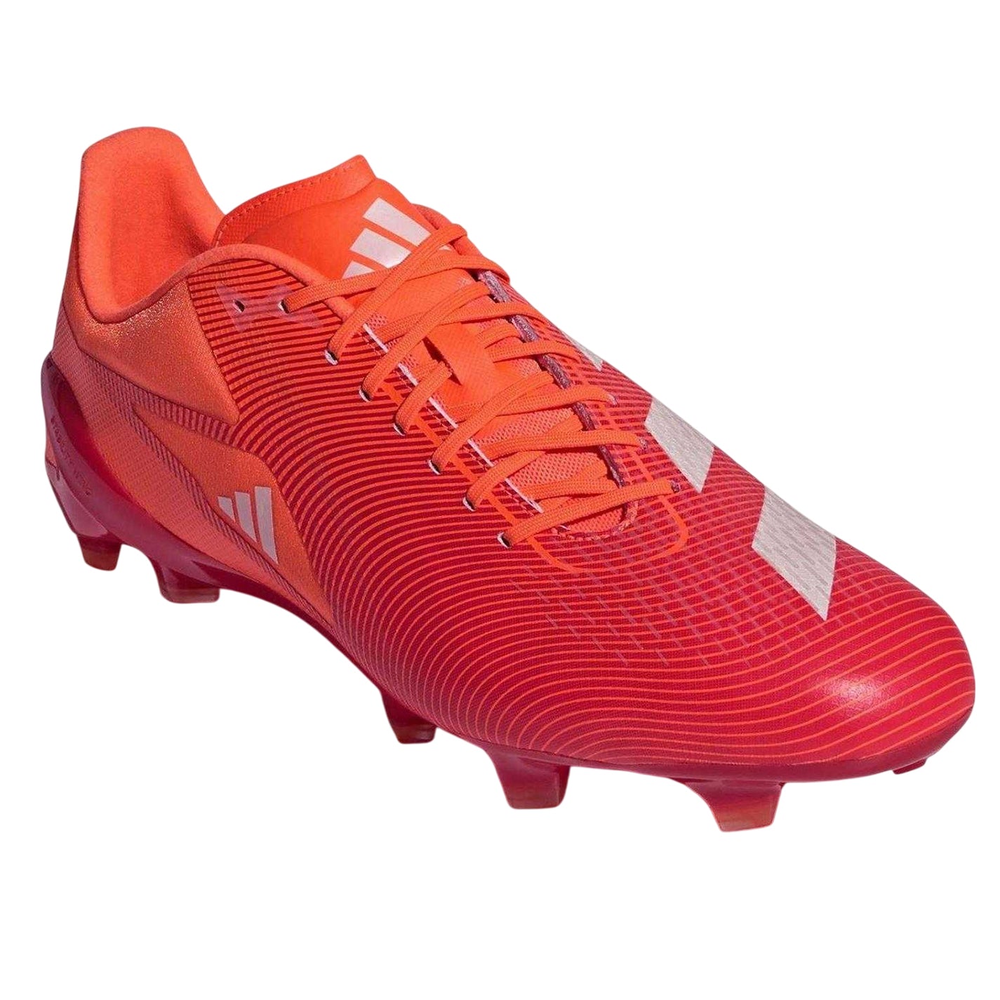 Red-White-Orange - Pack Shot - Adidas Mens Adizero Rs15 Ultimate Soft Ground Rugby Boots