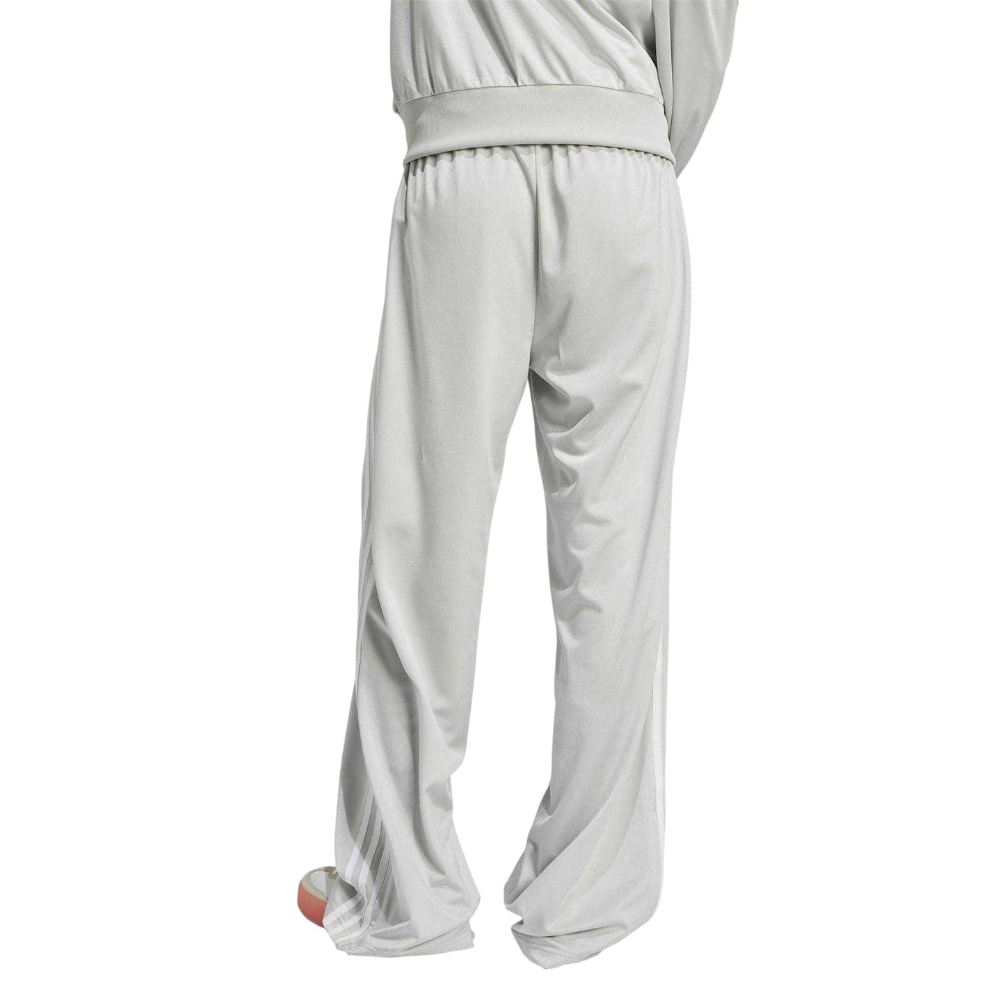 Grey - Back - Adidas Womens-Ladies Firebird Wide Leg Tracksuit Bottoms