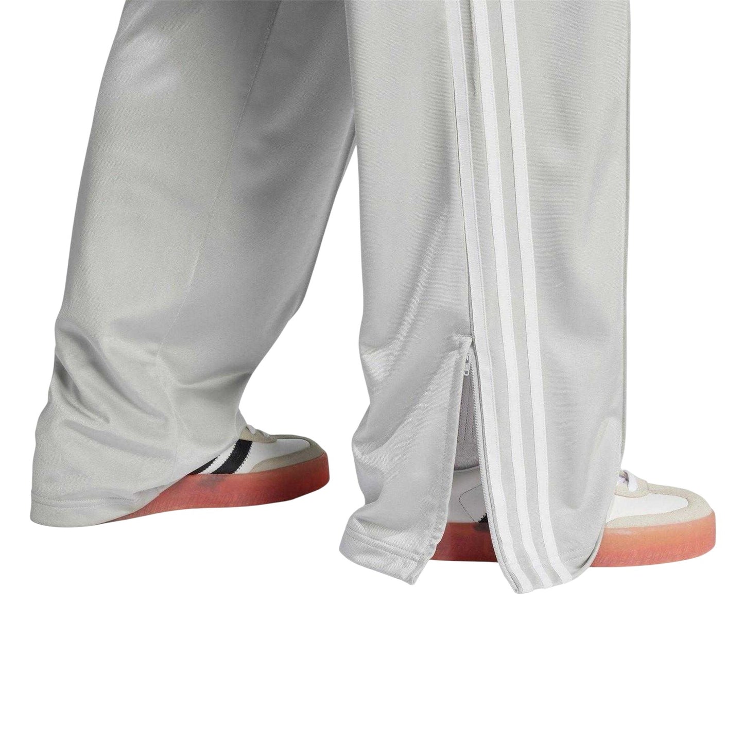 Grey - Lifestyle - Adidas Womens-Ladies Firebird Wide Leg Tracksuit Bottoms