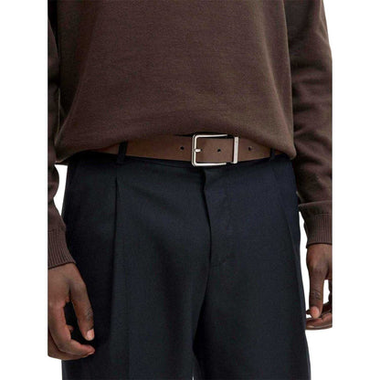 Brown Stone - Side - Jack And Jones Mens Jacgarda Reversible Belt