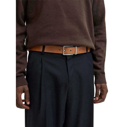 Cognac - Side - Jack And Jones Mens Jacgarda Reversible Belt