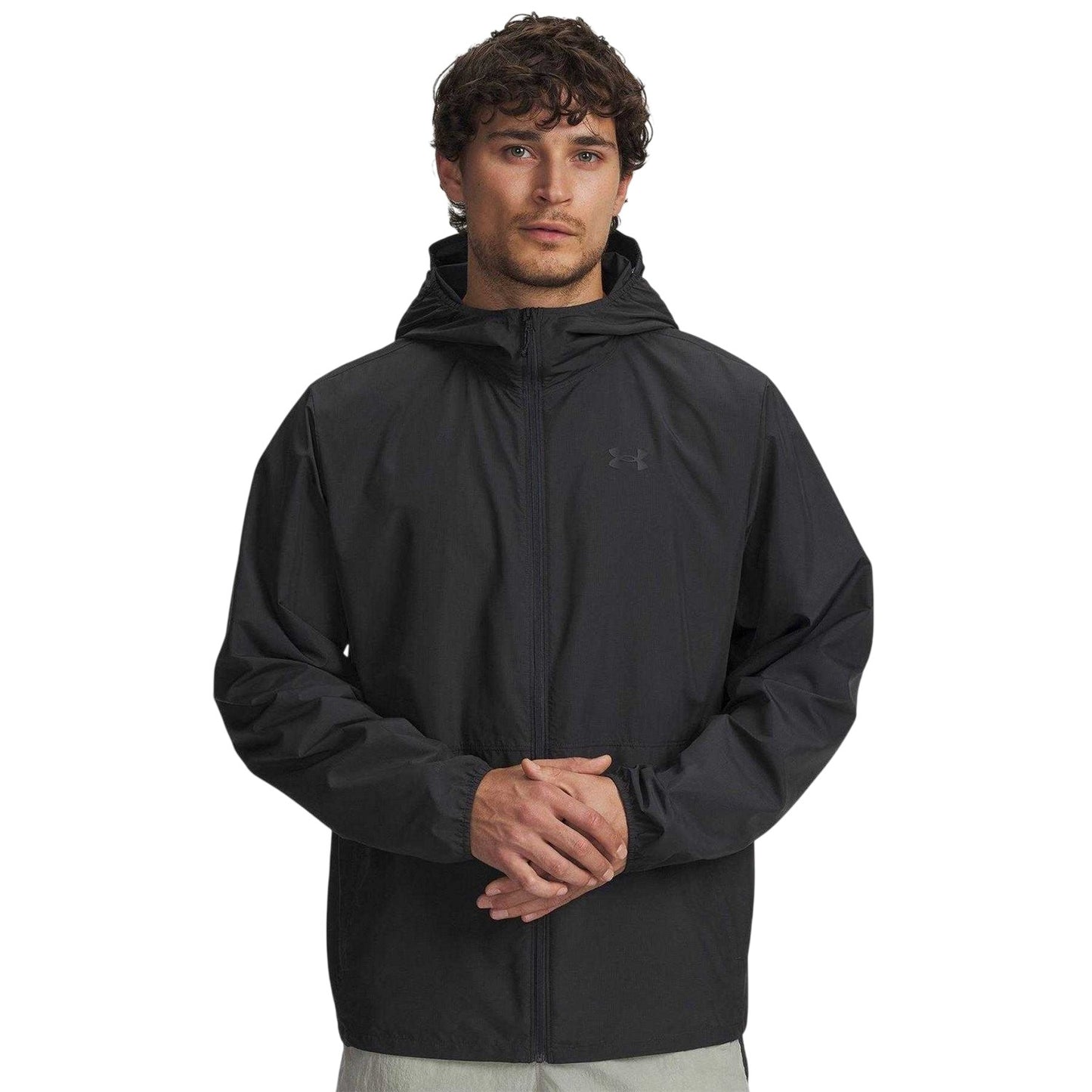 Anthracite - Front - Under Armour Mens Hike Jacket