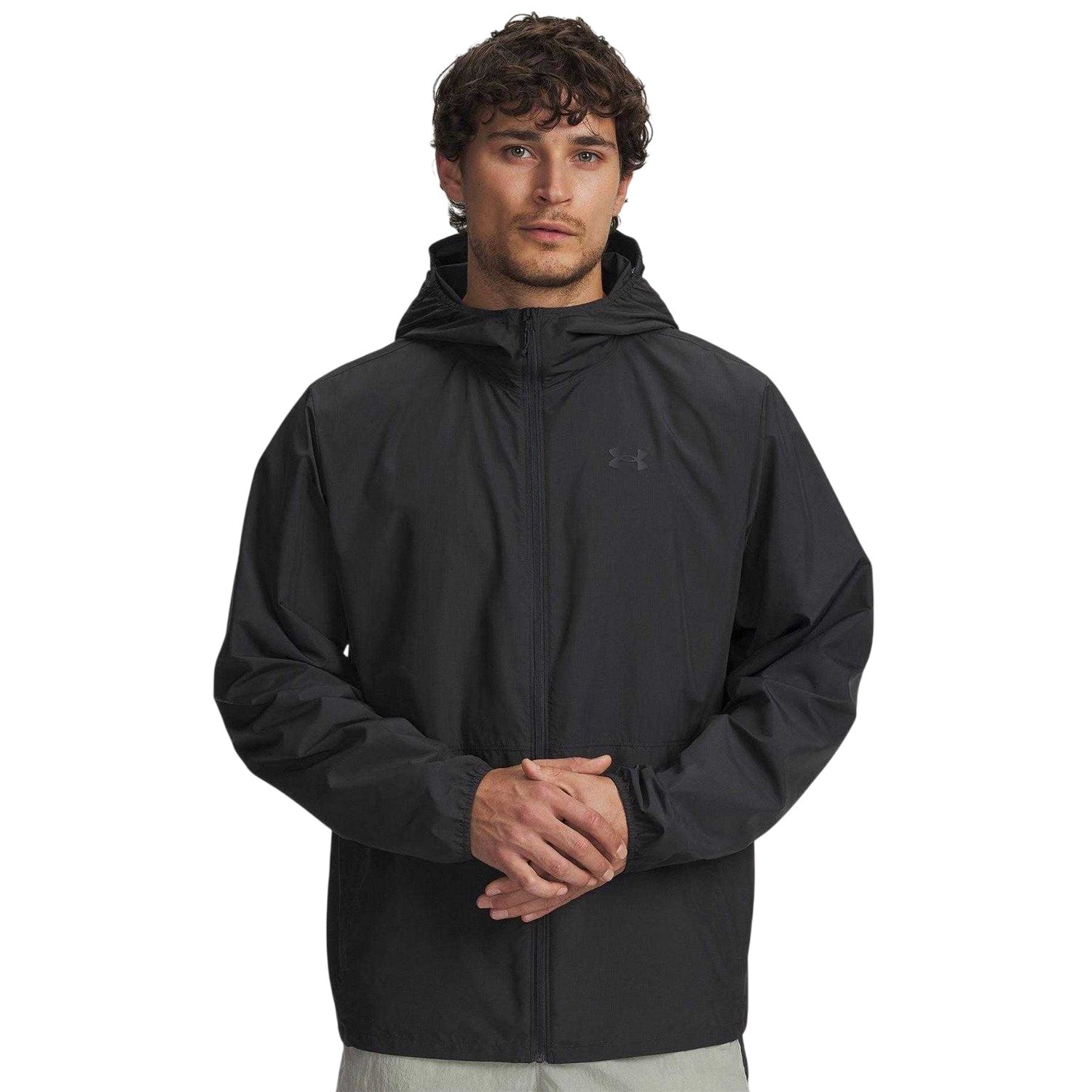 Anthracite - Front - Under Armour Mens Hike Jacket