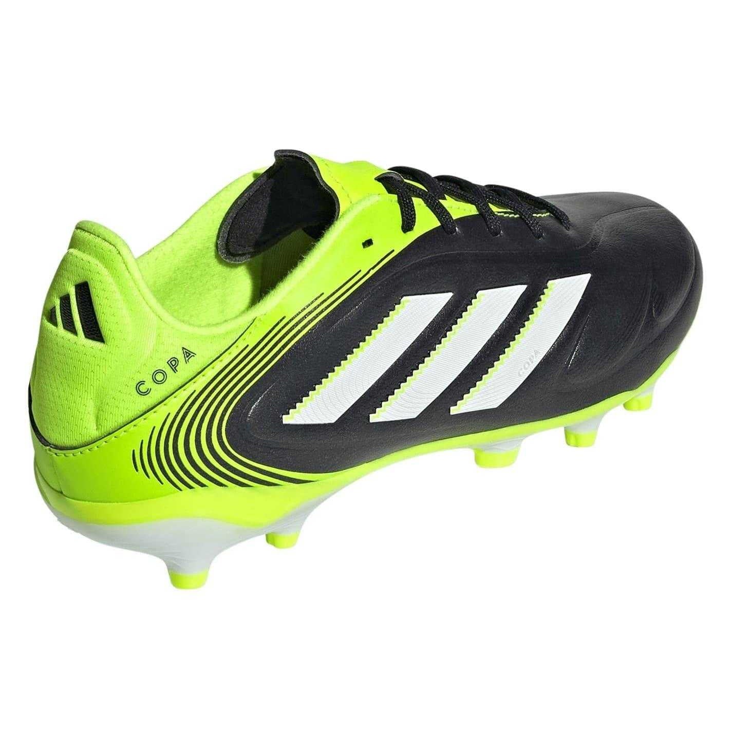 Black-Lemon - Back - Adidas Childrens-Kids Copa Pure III League Firm Ground Football Boots