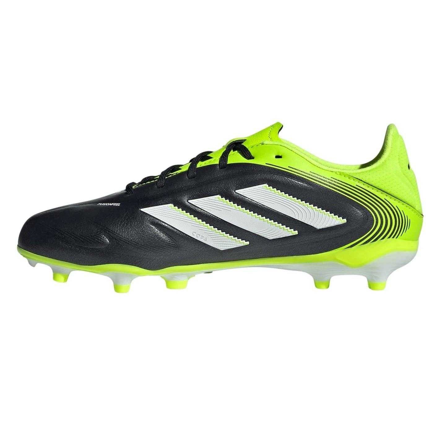 Black-Lemon - Side - Adidas Childrens-Kids Copa Pure III League Firm Ground Football Boots