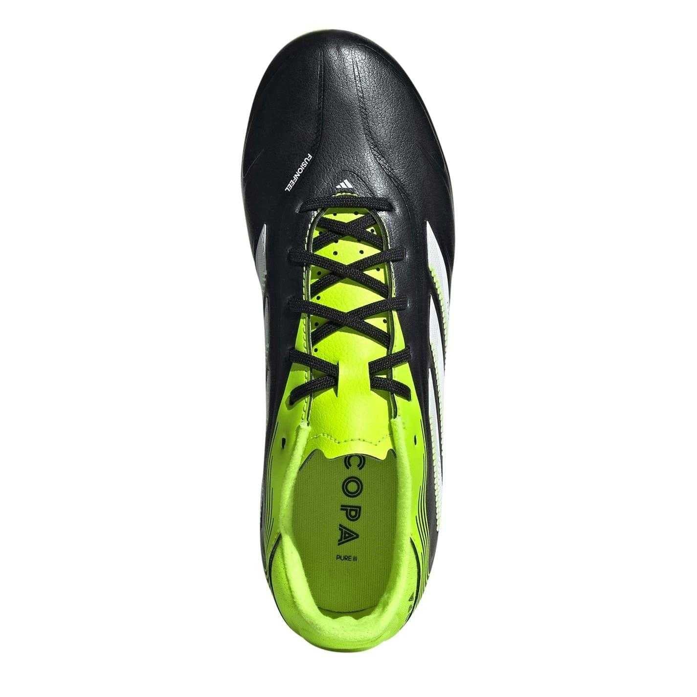 Black-Lemon - Lifestyle - Adidas Childrens-Kids Copa Pure III League Firm Ground Football Boots