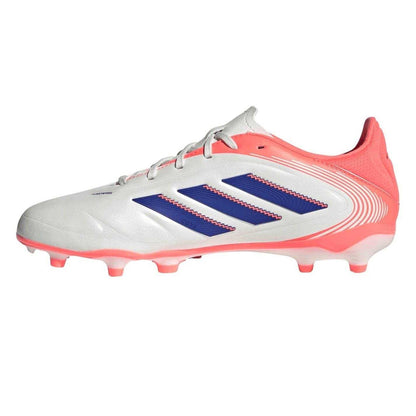 White-Blue-Coral - Side - Adidas Childrens-Kids Copa Pure III League Firm Ground Football Boots