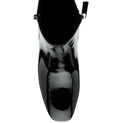 Black Patent - Lifestyle - Lotus Shoes Womens-Ladies Furiosa Block Heel Ankle Boots