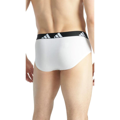Black-White - Side - Adidas Mens Briefs (Pack of 3)