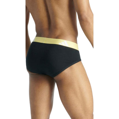 Grey-Yellow-Beige - Back - Adidas Mens Briefs (Pack of 3)