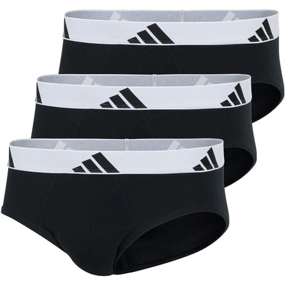 Black - Front - Adidas Mens Briefs (Pack of 3)