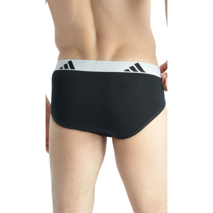 Black - Side - Adidas Mens Briefs (Pack of 3)