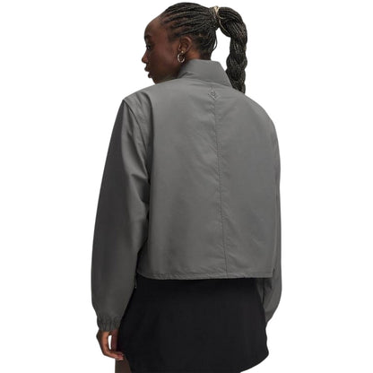 Green Clay - Back - Under Armour Womens-Ladies Hike Long-Sleeved Jacket