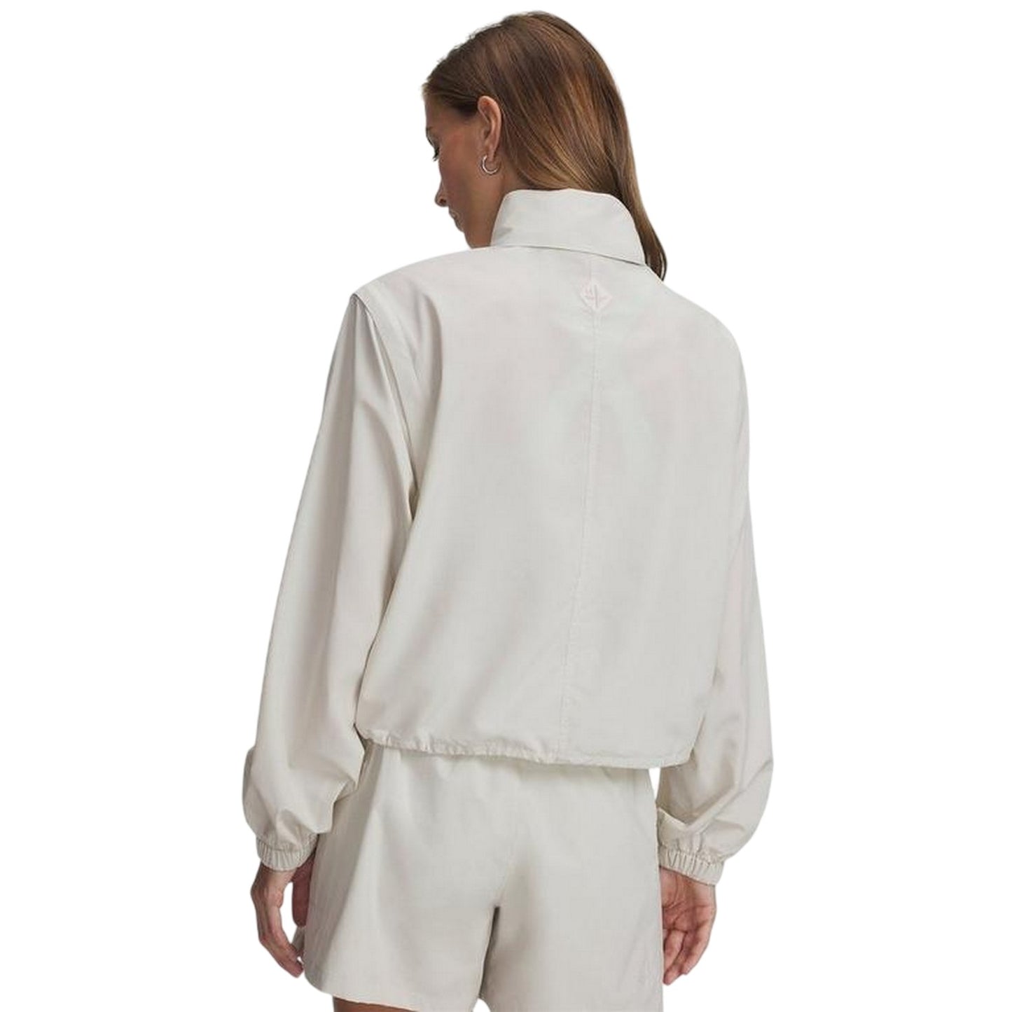 White - Back - Under Armour Womens-Ladies Hike Long-Sleeved Jacket