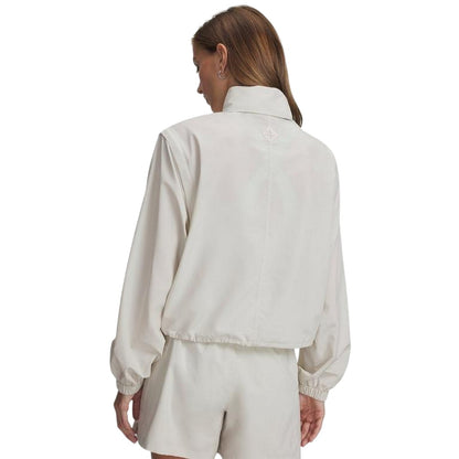 White - Back - Under Armour Womens-Ladies Hike Long-Sleeved Jacket