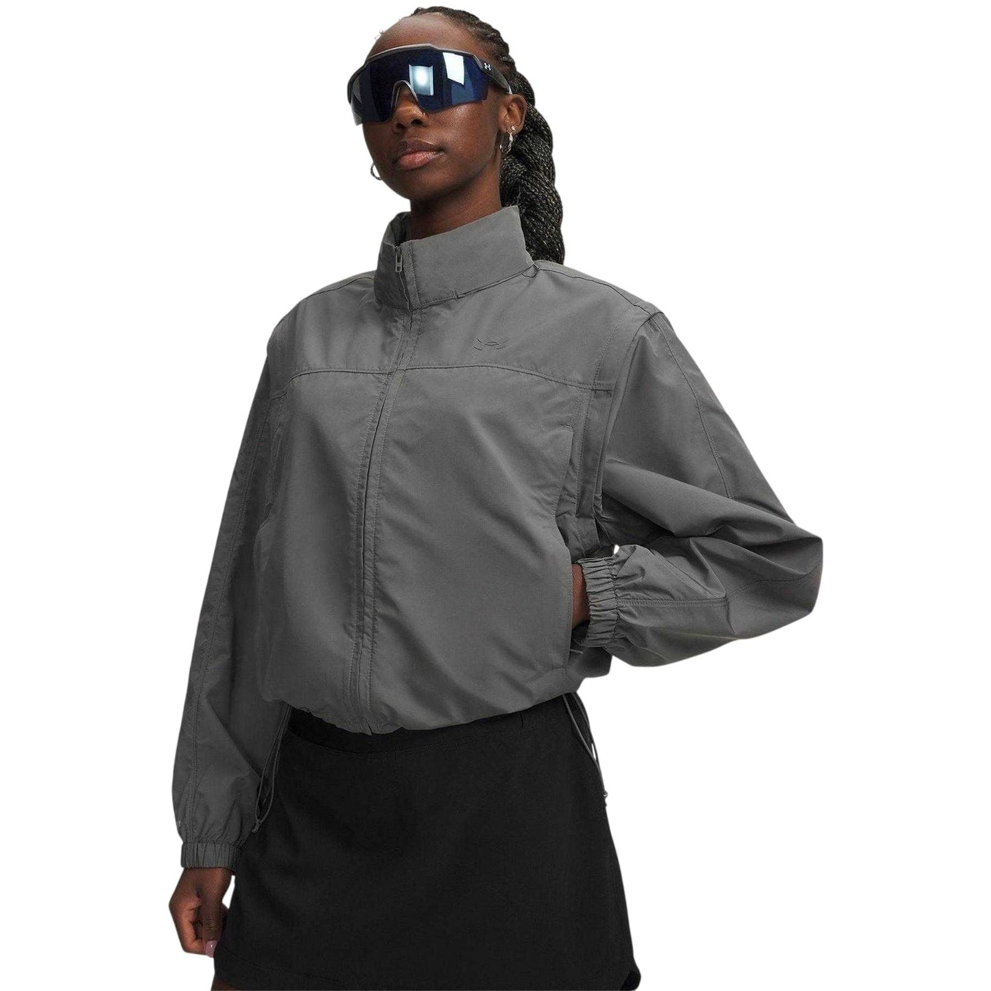 Green Clay - Front - Under Armour Womens-Ladies Hike Long-Sleeved Jacket