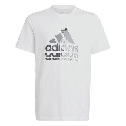 White - Front - Adidas Childrens-Kids Graphic T-Shirt