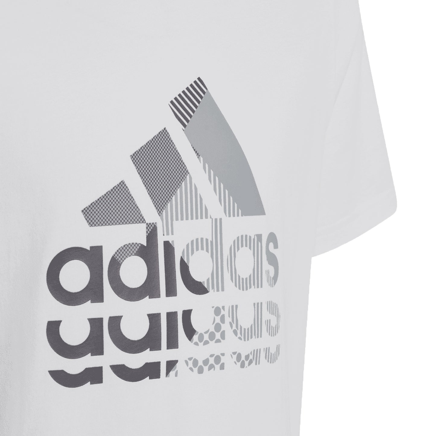 White - Side - Adidas Childrens-Kids Graphic T-Shirt