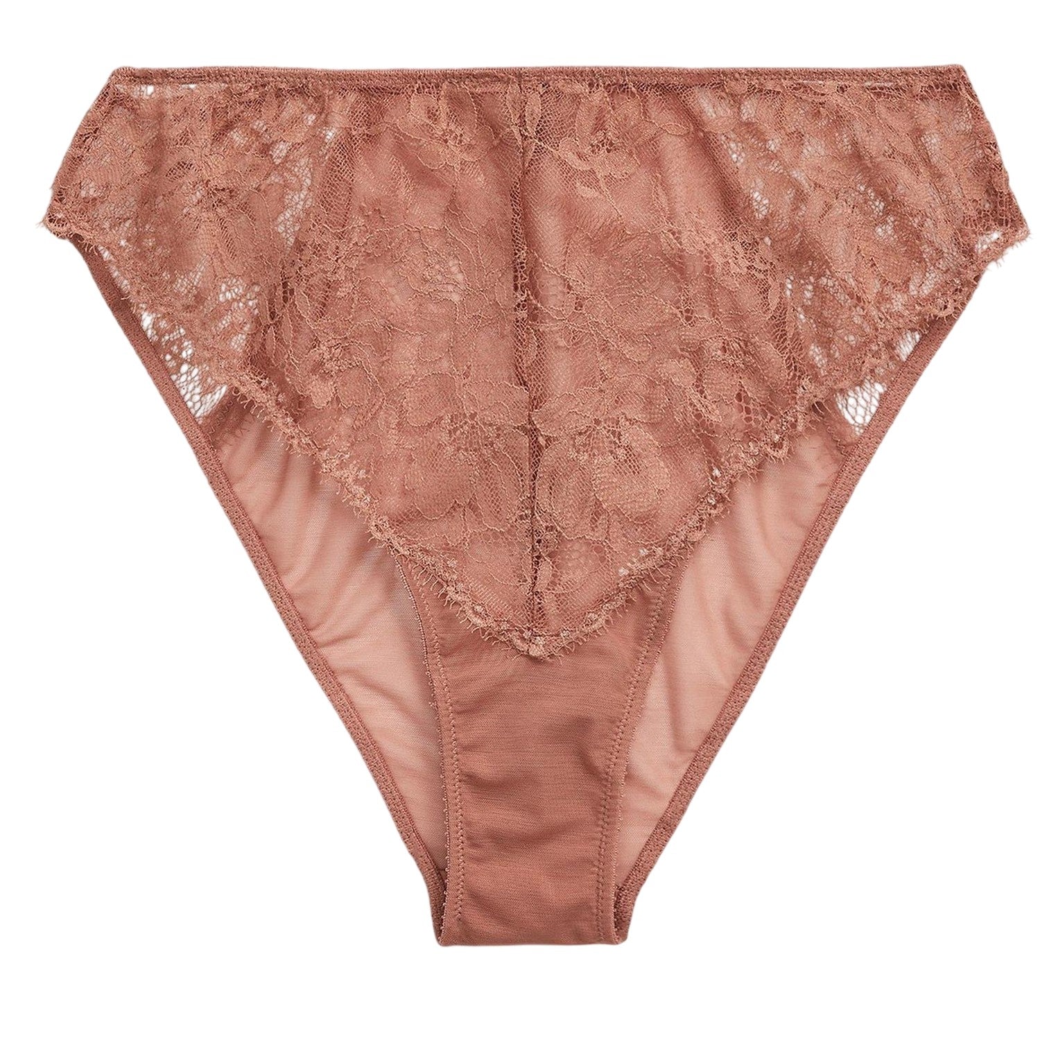 Terracotta - Front - Ralph Lauren Womens-Ladies Floral Pattern Lace Hipster Briefs