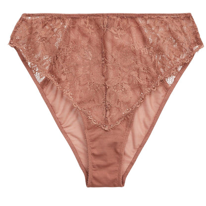Terracotta - Front - Ralph Lauren Womens-Ladies Floral Pattern Lace Hipster Briefs