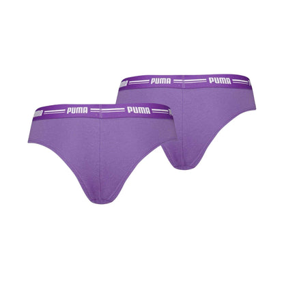 Astral Purple - Back - Puma Womens-Ladies Low Rise Brazilian Briefs (Pack of 2)