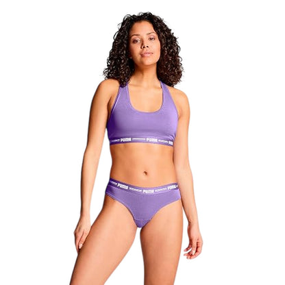 Astral Purple - Lifestyle - Puma Womens-Ladies Low Rise Brazilian Briefs (Pack of 2)