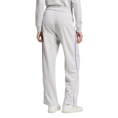 Light Grey Heather - Back - Adidas Womens-Ladies Essentials French Terry Joggers